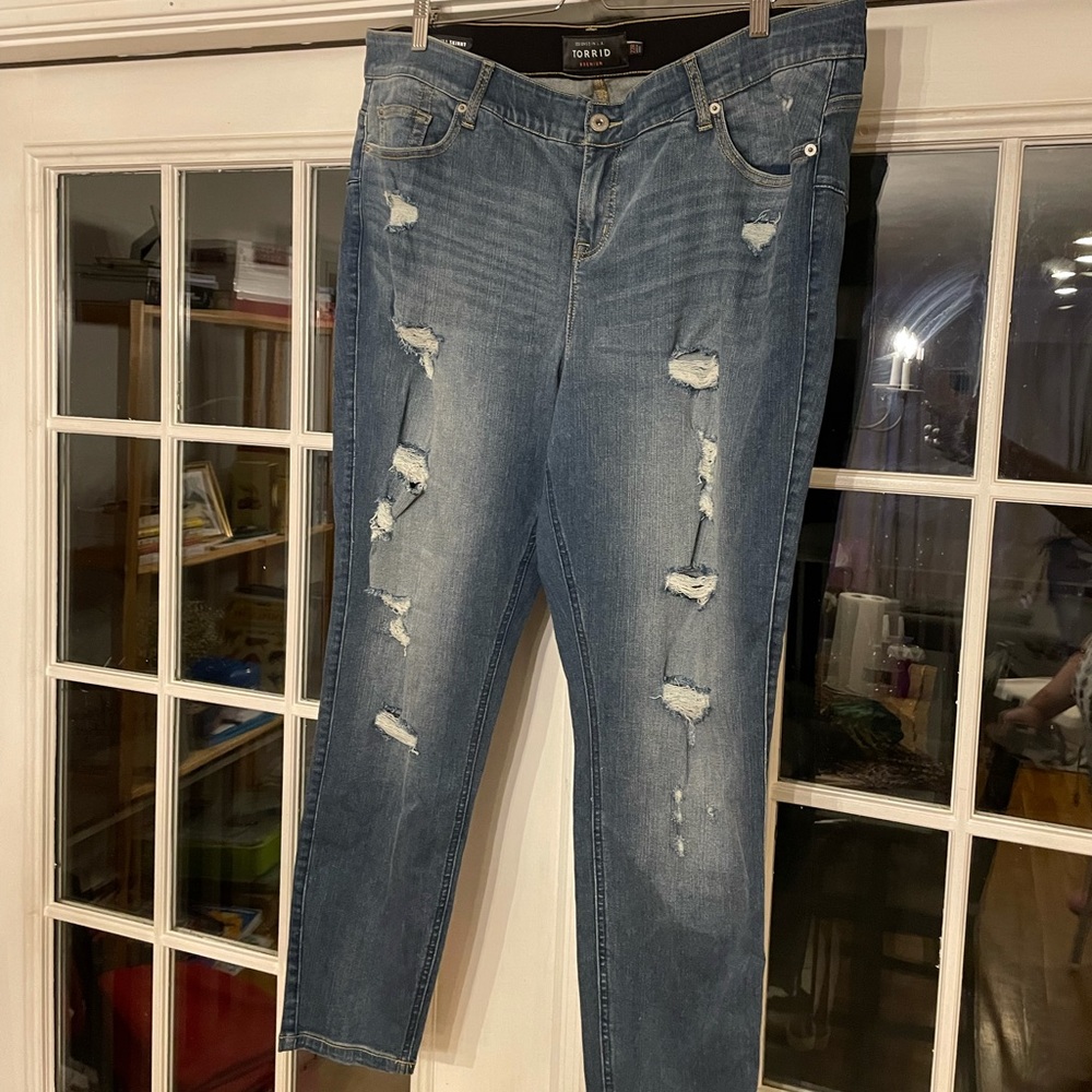 Torrid 22R Distressed Skinny Jeans